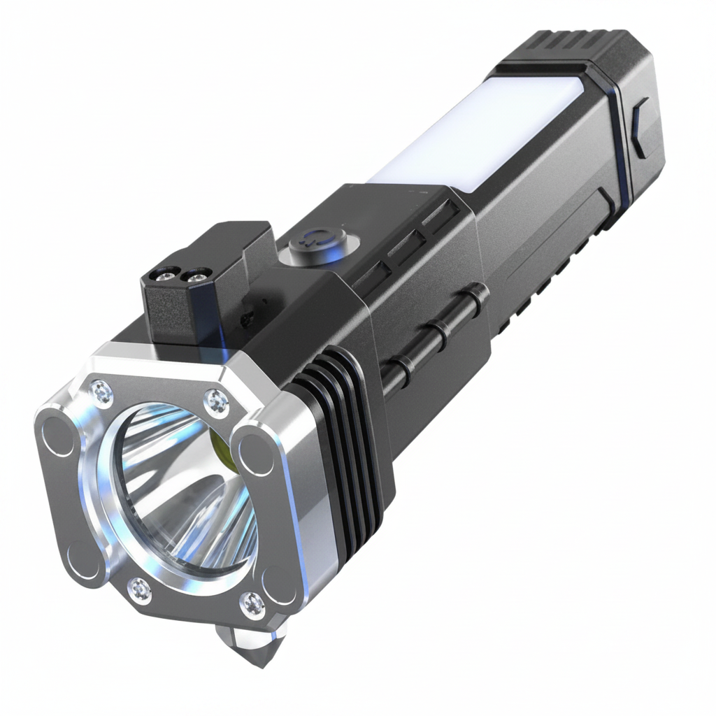 Linterna LED Táctica Recargable USB Multifuncional de Alta Potencia