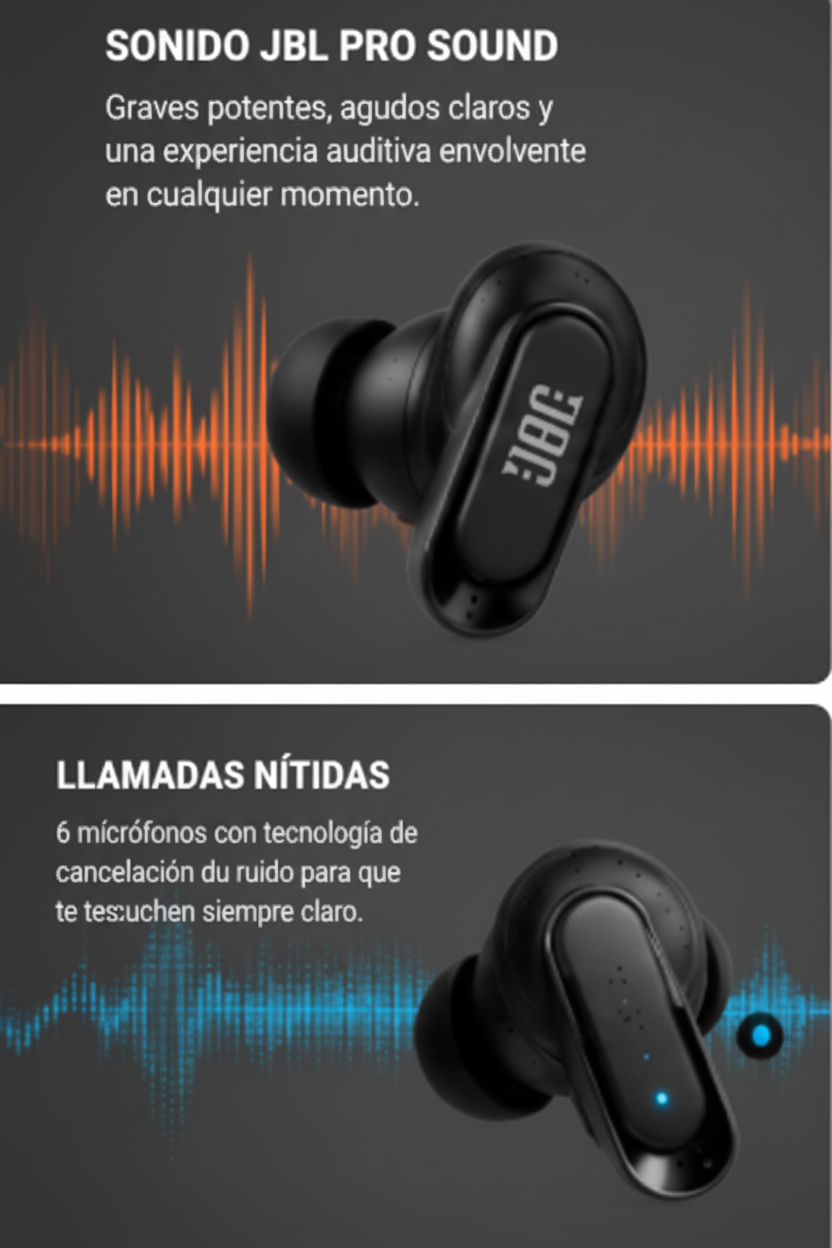 Audífonos BLUETOOTH JBL TOUR PRO 5 Con Pantalla Inteligente