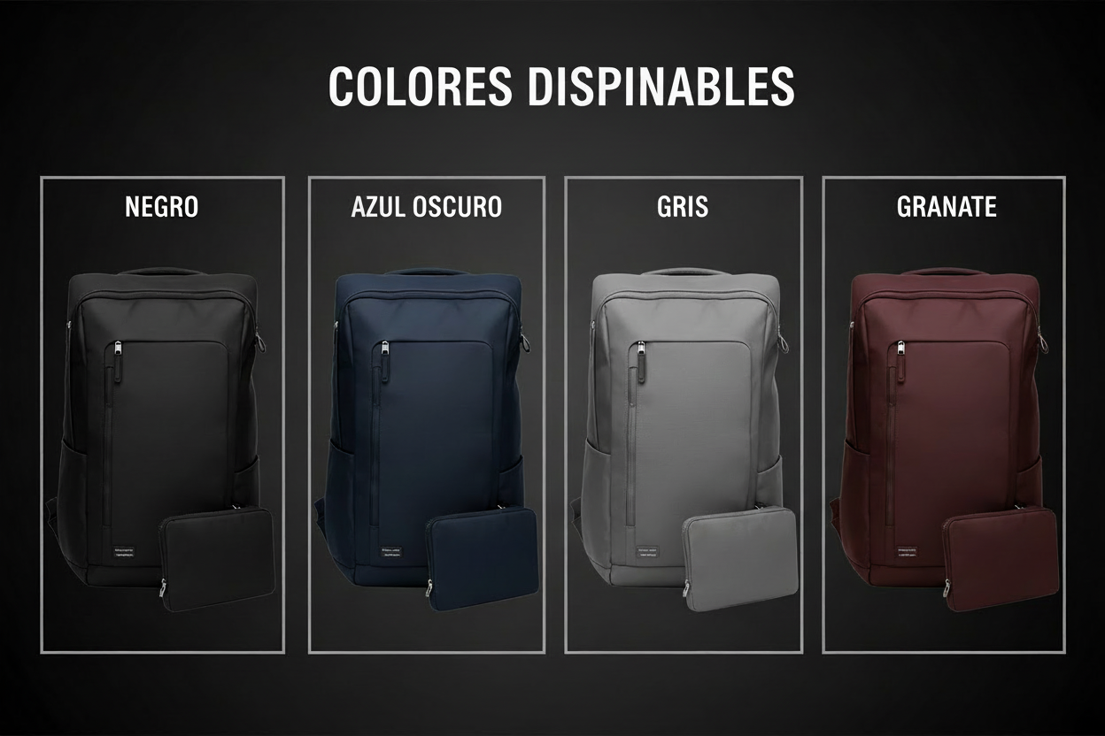 Pack Mochila 3 en 1 Antirrobo con Bolso y Cartuchera Unisex