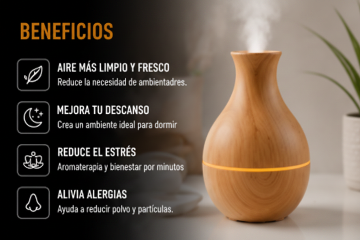 Humidificador Jarra USB con Luz LED RGB para Hogar y Oficina