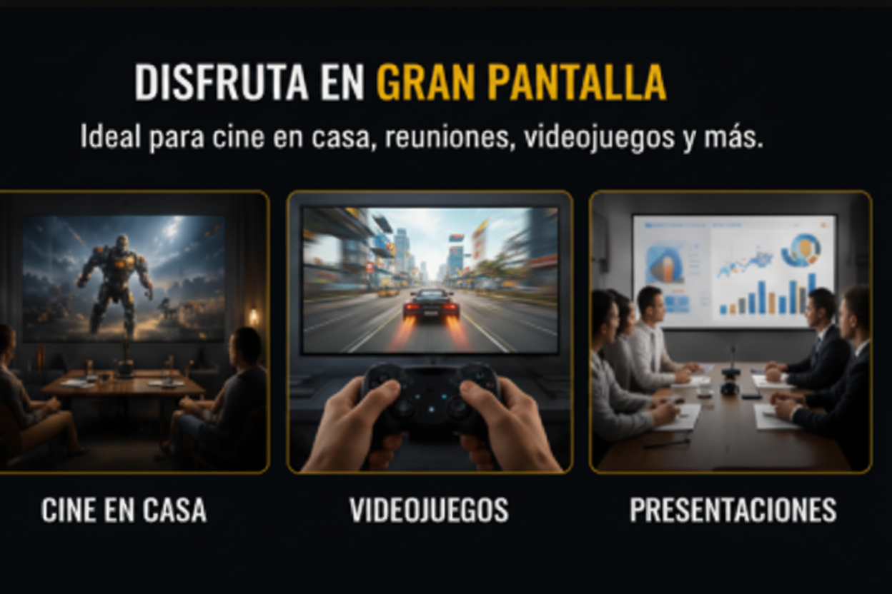 Mini Proyector Portátil WiFi Full HD 1080P Para Android y iPhone