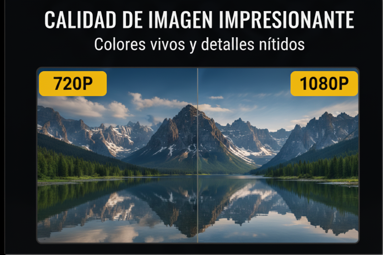 Mini Proyector Portátil WiFi Full HD 1080P Para Android y iPhone
