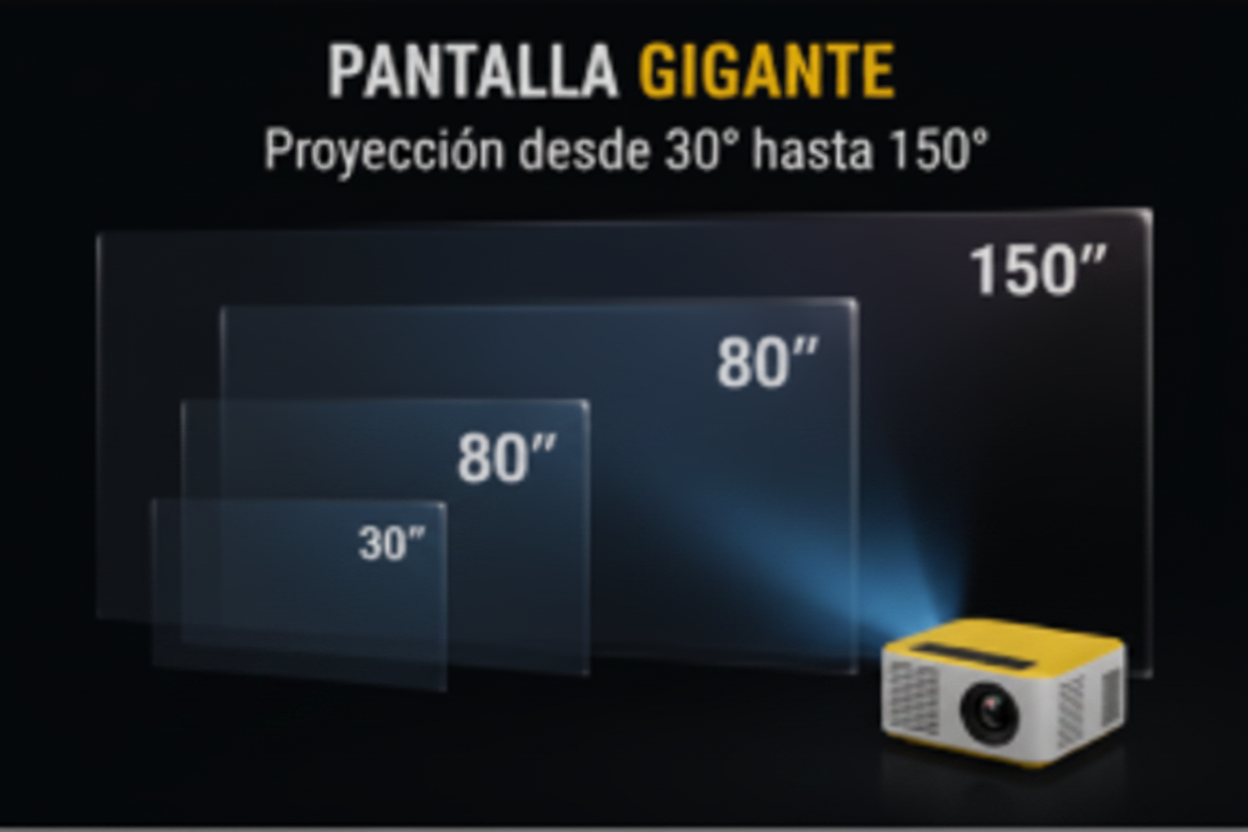 Mini Proyector Portátil WiFi Full HD 1080P Para Android y iPhone