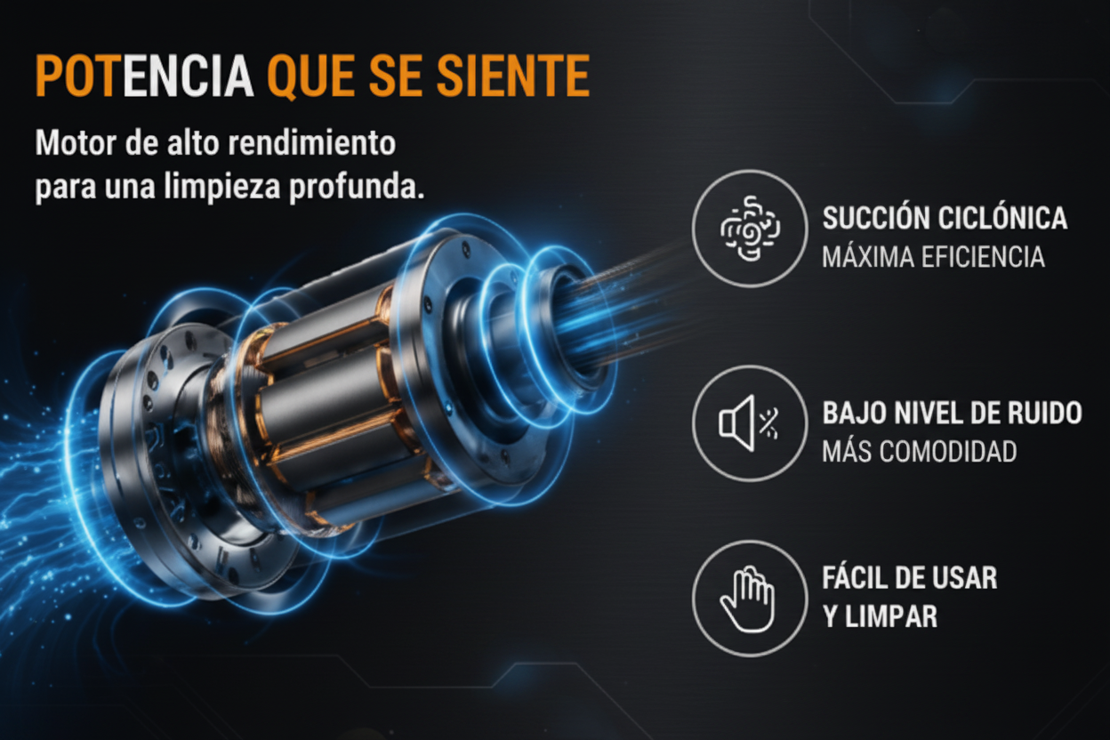 Aspiradora Vertical Inalámbrica 2 en 1 | Recargable para Hogar, Auto y Oficina