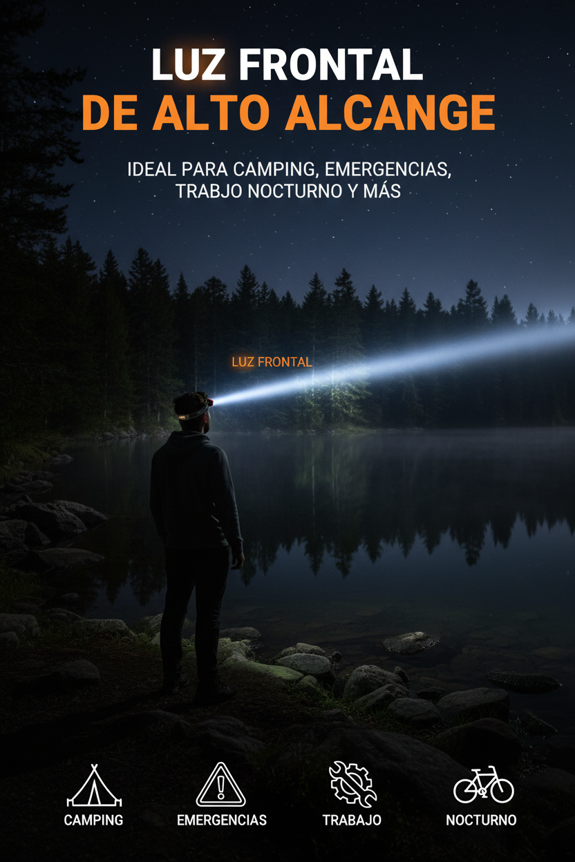 Linterna LED Táctica Recargable USB Multifuncional de Alta Potencia