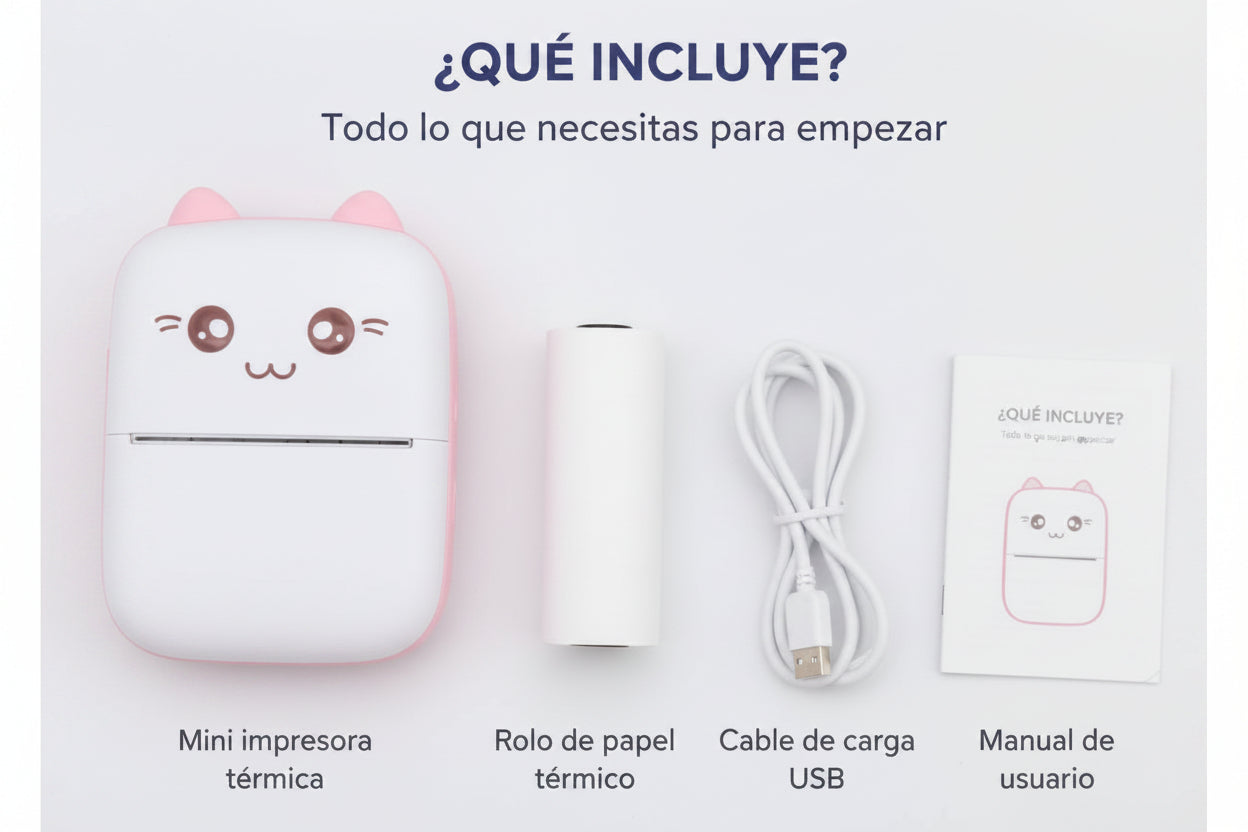 Mini Impresora Térmica Bluetooth Portátil | Sin Tinta