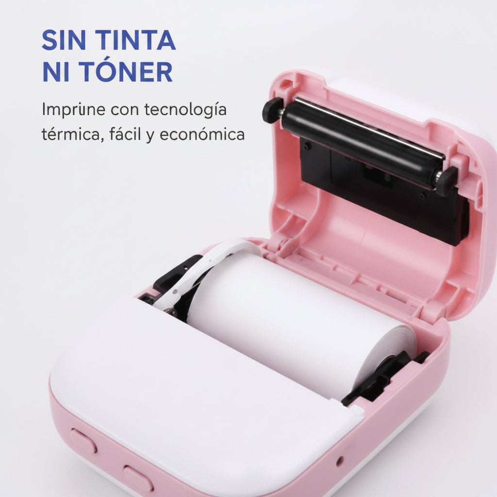 Mini Impresora Térmica Bluetooth Portátil | Sin Tinta